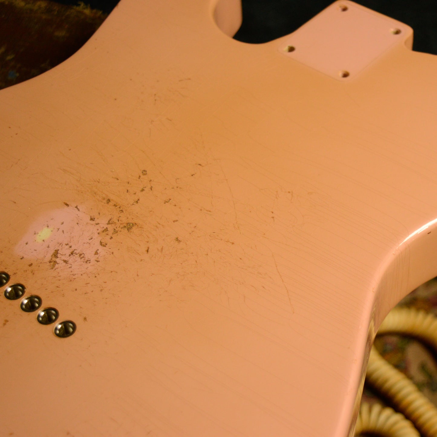 Shell Pink Thinline Body & Grey Mint Pickguard GE0454