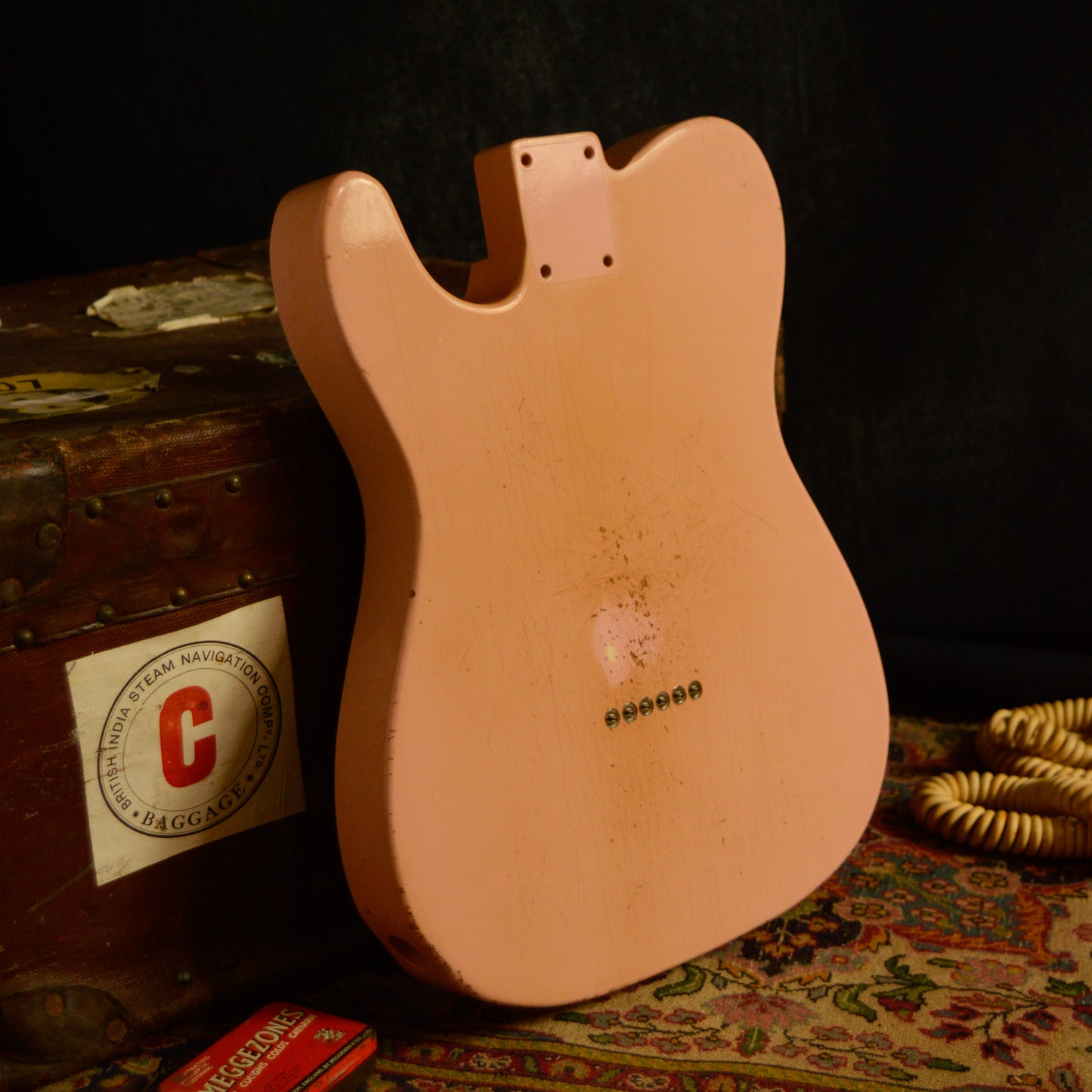 Shell Pink Thinline Body & Grey Mint Pickguard GE0454