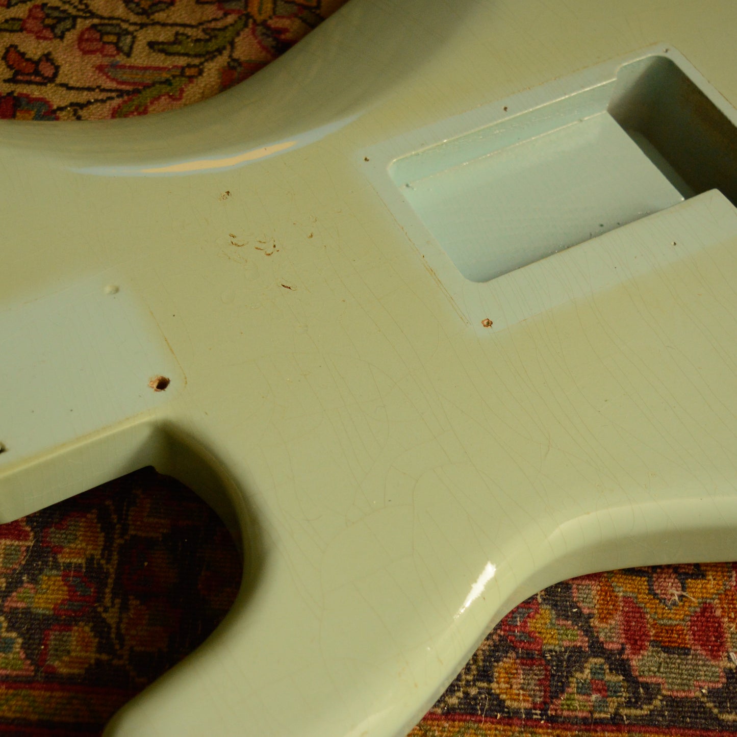 Sonic Blue Lightweight Roasted Swamp Ash SC Body GE0451