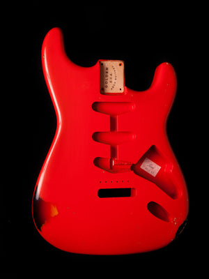 Fiesta Red over 3 Tone Sunburst SC Body GE0299