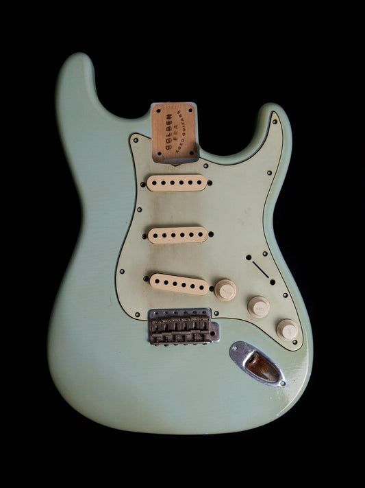 Sonic Blue SC Body GE0252 & Matching Headstock Allparts Neck