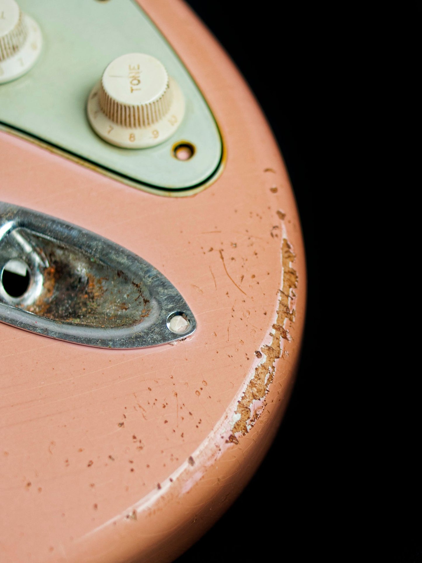 Aged Shell Pink SC Body GE0157 with Scratchplate