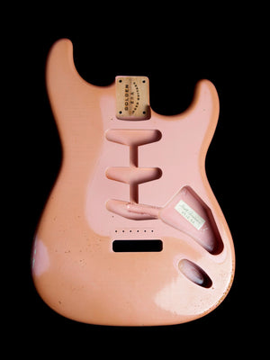 Aged Shell Pink SC Body GE0157 with Scratchplate
