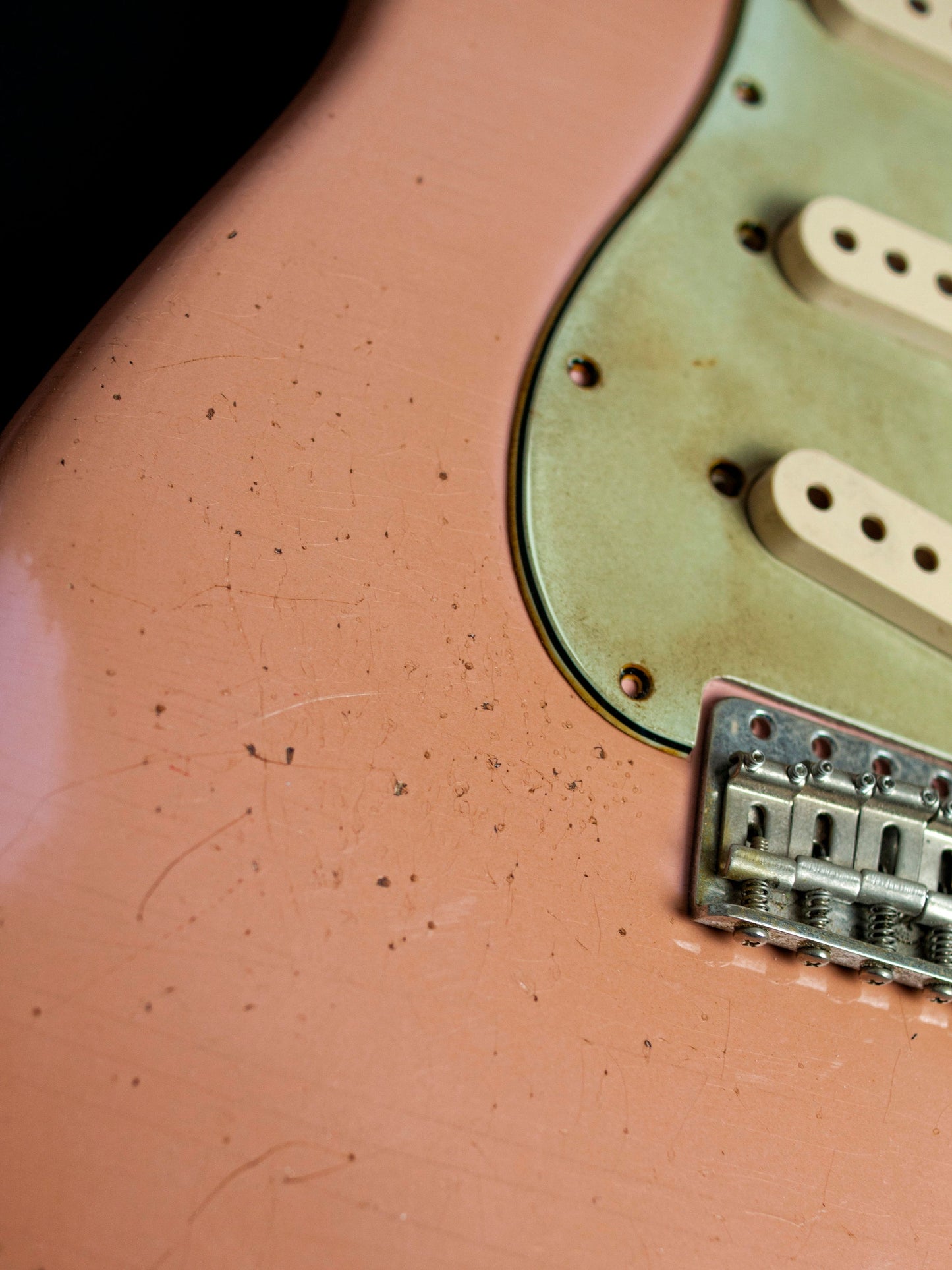Aged Shell Pink SC Body GE0157 with Scratchplate