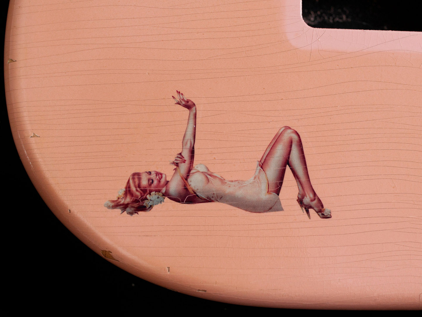 Shell Pink BlueBelle Body and Scratchplate "Lola" GE003BB